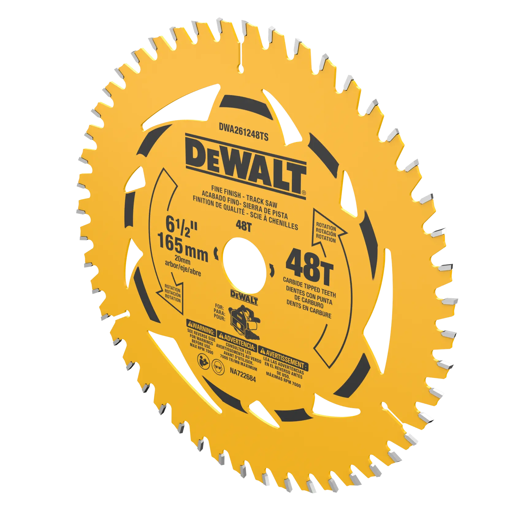 Dewalt DWA261248TS 6-1/2 In. 48t Fine Finish Track Saw Blade