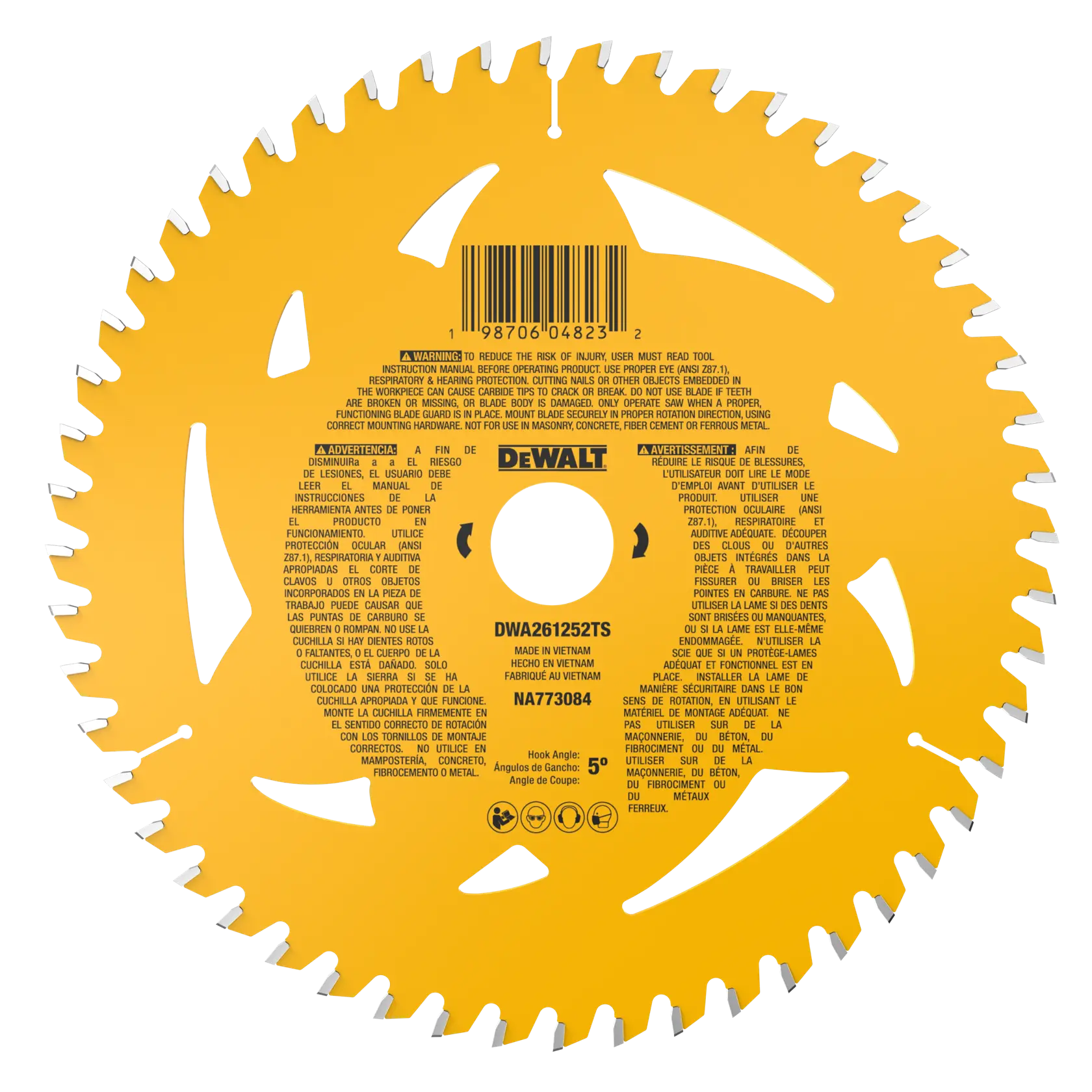 Dewalt DWA261252TS  6-1/2 in. 52T Laminate And Melamine Track Saw Blade