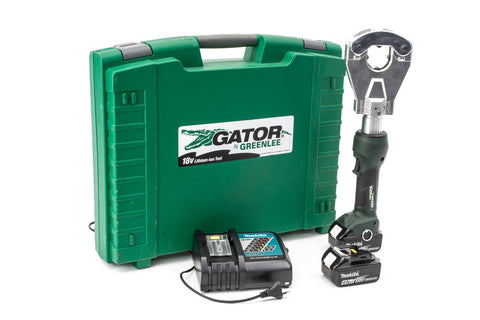 Greenlee EK6FTILX11 6 Ton Crimper, Quad Flip Top Inline  Li-Ion, Standard, 120V - Ace Tool Group - Greenlee