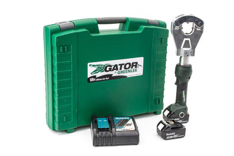 Greenlee EK6FTILX11 6 Ton Crimper, Quad Flip Top Inline  Li-Ion, Standard, 120V - Ace Tool Group - Greenlee