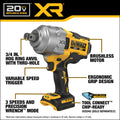 DeWalt DCF964B 20V MAX* XR Brushless Cordless 3/4 In. High Torque Impact Wrench with Hog Ring Anvil (Tool Only) - Ace Tool Group - DeWalt