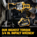 DeWalt DCF964B 20V MAX* XR Brushless Cordless 3/4 In. High Torque Impact Wrench with Hog Ring Anvil (Tool Only) - Ace Tool Group - DeWalt