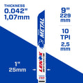 Lenox Recip Lazer 225 X 25 X 1.1Mm (9" X 1" X 0.042") 10Tpi (2/Pk) - Ace Tool Group - Lenox