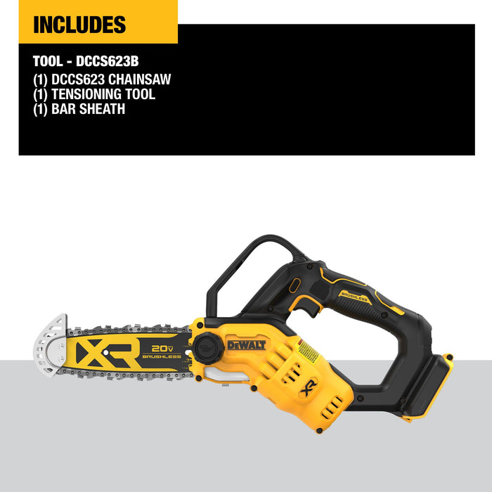 DeWalt DCCS623B 20V MAX 8 in. Pruning Chainsaw