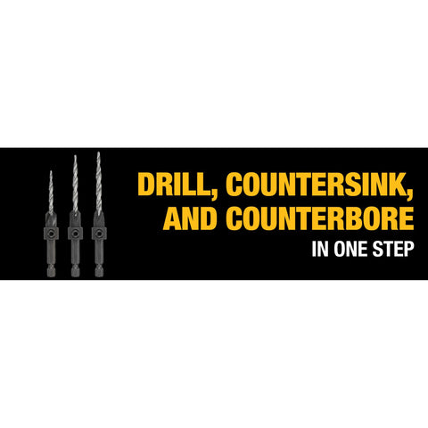 Dewalt Dw2535 3-Piece Countersink Set (5) - Ace Tool Group - DeWalt