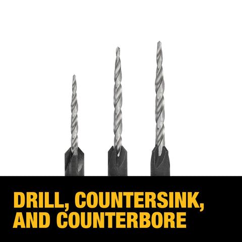 Dewalt Dw2535 3-Piece Countersink Set (5) - Ace Tool Group - DeWalt
