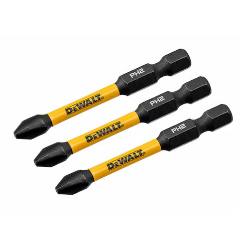 DEWALT DWAF2PH2IR3 Flextorq 1/4-in x 2-in Phillips Impact Driver Bit 3 Piece - Ace Tool Group - DeWalt