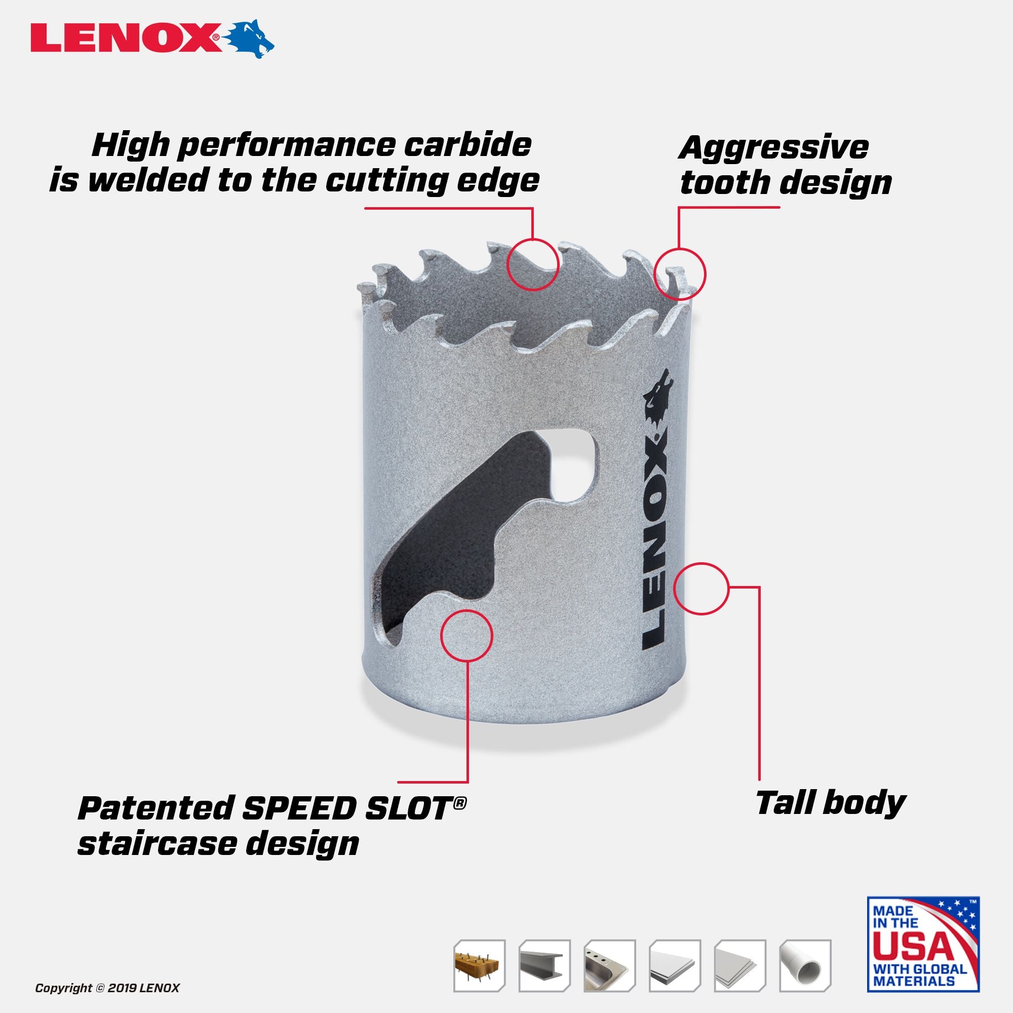 Lenox Carbide Hole Saw 3-Inch76 Mm) - Ace Tool Group - Lenox