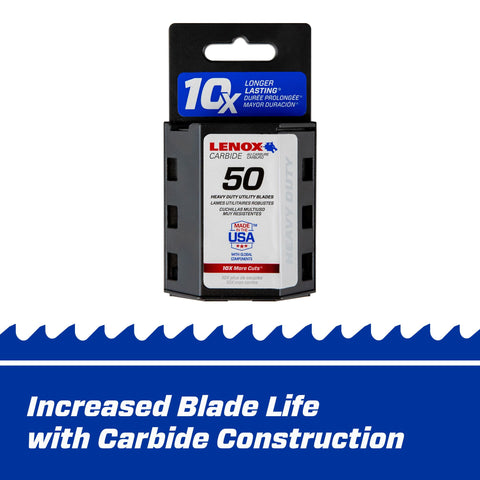 Lenox 50Pk Carbide Utility Bl - Ace Tool Group - Lenox