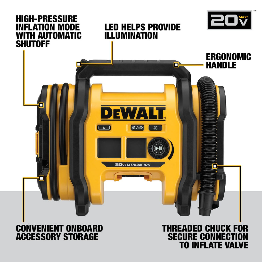 Home / Dewalt DCC020Ib 20V Max Corded/Cordless Air Inflator