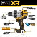 DEWALT DCD1007B 20V MAX XR Brushless Cordless 1/2 in. 3-Speed Hammer Drill - Ace Tool Group - DeWalt