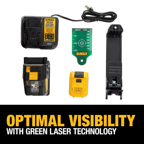 DEWALT DW088LG Green 12V Cross Line Laser - Ace Tool Group - DeWalt