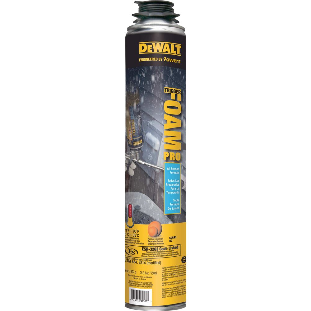 DEWALT 08135P-PWR TriggerFoam Pro - Standard Polyurethane Expanding Foam. 29oz - Ace Tool Group - DeWalt