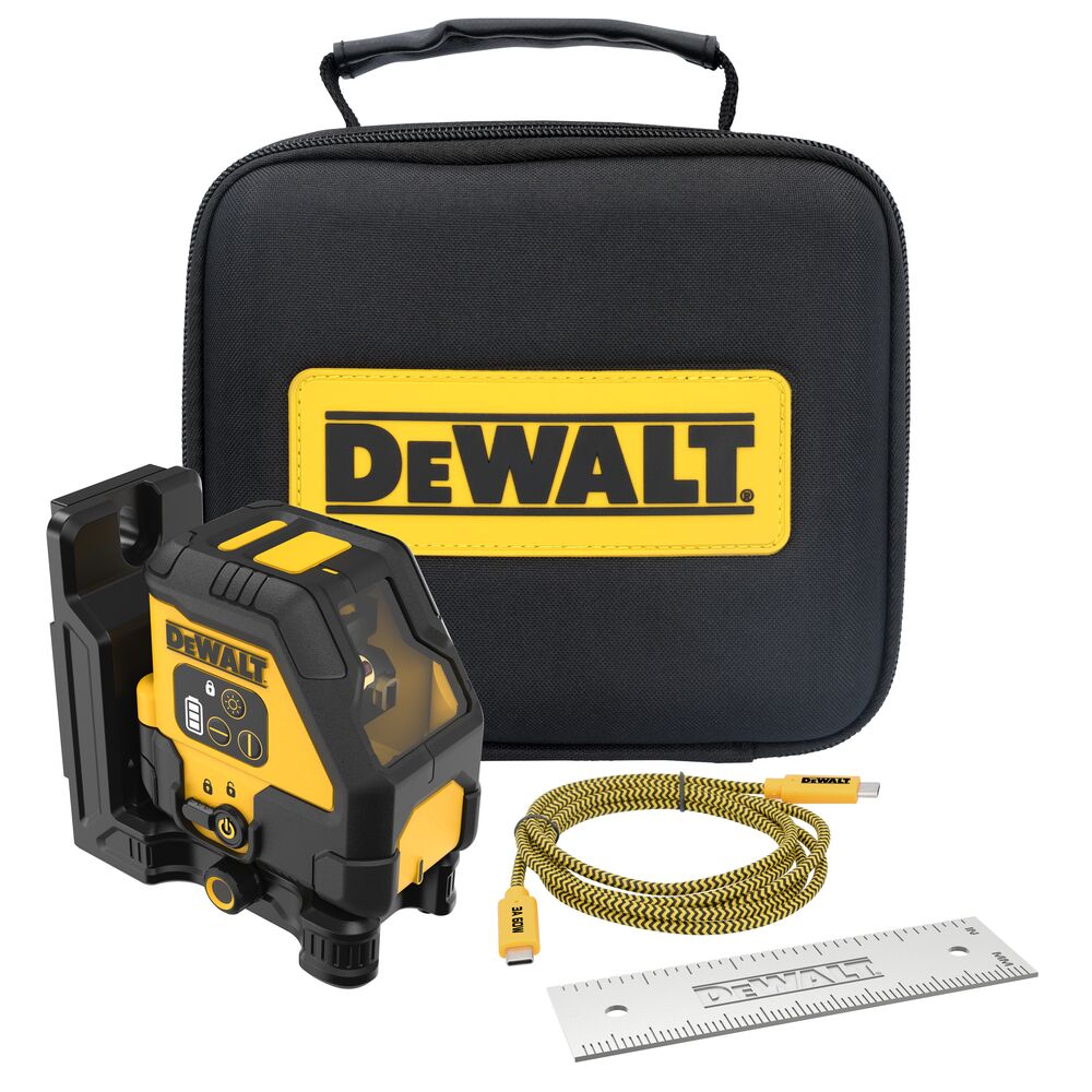 DeWalt DCLE14201RB  Rechargeable Red Cross Line Laser - Ace Tool Group - DeWalt