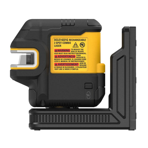 DeWalt DCLE14221G USB Rechargeable Green 2 Spot and Cross Line Laser Kit - Ace Tool Group - DeWalt