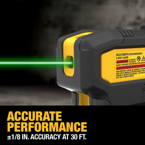 DeWalt DCLE16031GB Rechargeable 3 Spot Laser - Less - Ace Tool Group - DeWalt