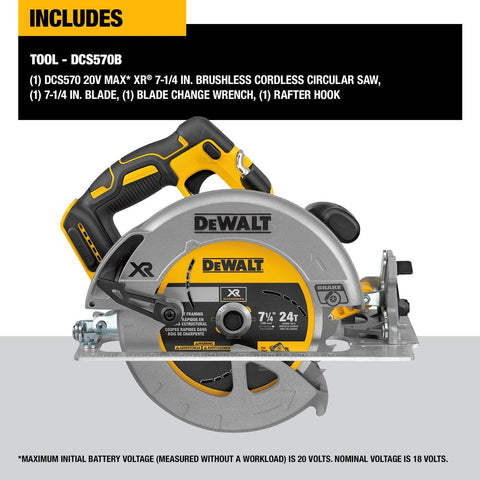 Dewalt DCS570B 20V Max 7-1/4 In. Circular Saw - Ace Tool Group - DeWalt