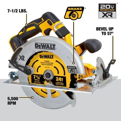Dewalt DCS570B 20V Max 7-1/4 In. Circular Saw - Ace Tool Group - DeWalt