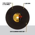 DEWALT DW8003 - 14"X7/64"X1" Stud Cutting Chop Saw Wheel (10 Pack) - Ace Tool Group - DeWalt