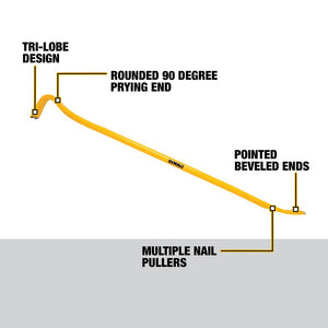 DEWALT DWHT55132 - 42 Inch Wrecking Pry Bar
