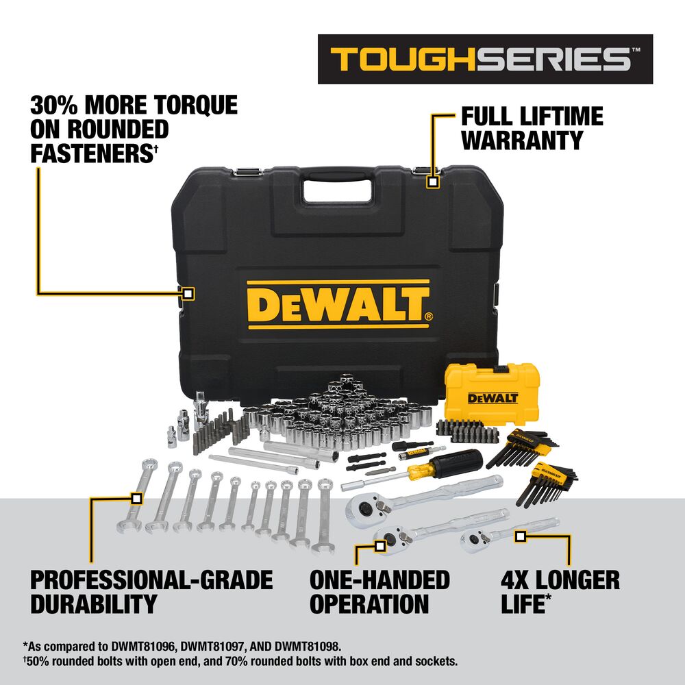DeWalt DWMT45411 155Pc 14/38/12Dr Socket Set W/Pta Box - Ace Tool Group - DeWalt