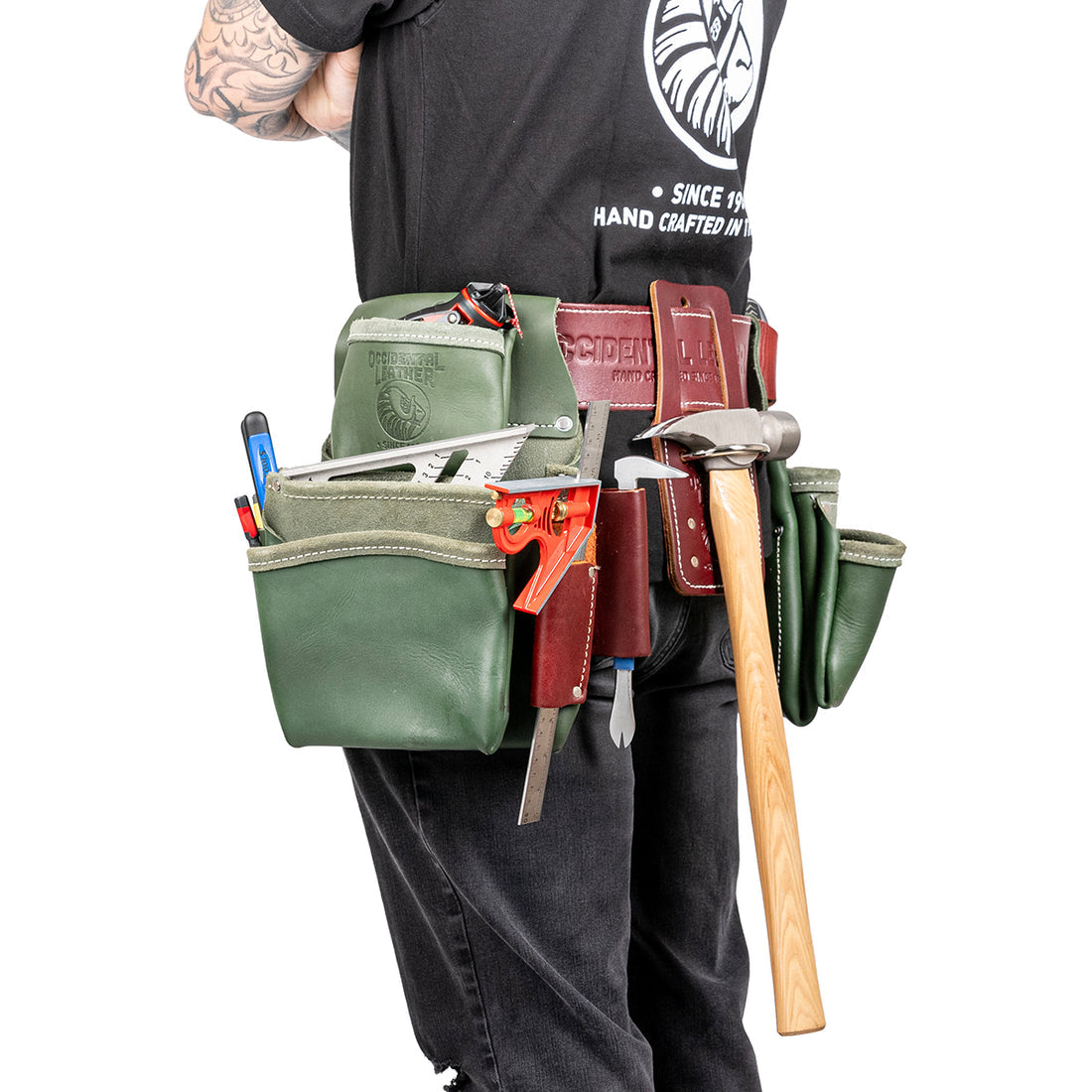 Occidental 5080DBLH Pro Framer Set with Double Outer Bag - Ace Tool Group - Occidental Leather