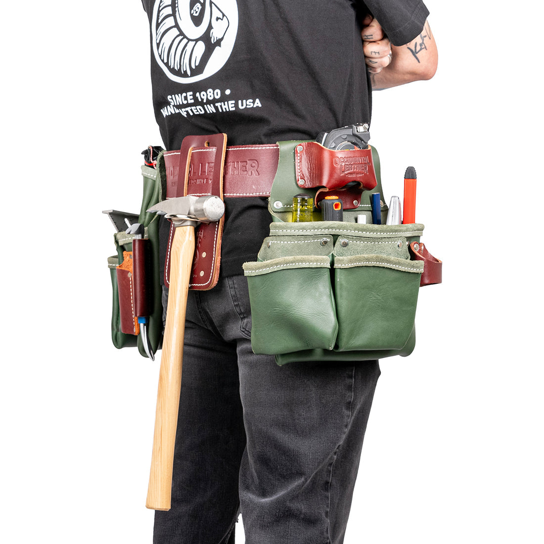 Occidental 5080DBLH Pro Framer Set with Double Outer Bag - Ace Tool Group - Occidental Leather