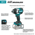 Makita XWT17Z 18V 1/2 in. MT Impact Wrench - Ace Tool Group - Makita