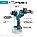 Makita XFD14Z 18V LXT Lithium-Ion Brushless Cordless 1/2 in. Driver-Drill, Tool Only - Ace Tool Group - Makita