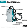 Makita XCV17PG 18V X2 (36V) Backpack Dry Vacuum - Ace Tool Group - Makita