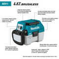 Makita XCV11T 18V Cordless 2 Gal Wet/Dry Vacuum Kit - Ace Tool Group - Makita