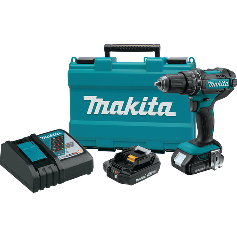 Makita XPH10R 18V Compact Lithium-Ion Cordless Hammer Driver-Drill Kit (2 Amp), 1/2" - Ace Tool Group - Makita