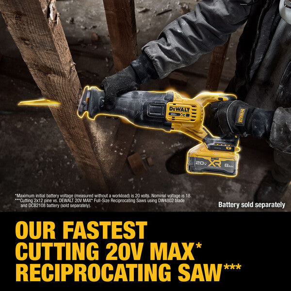 DEWALT DCS384B 20V MAX* XR Brushless Cordless Reciprocating Saw (Tool Only) - Ace Tool Group - DeWalt