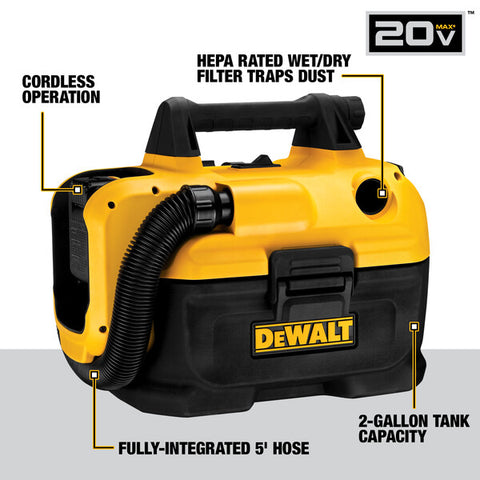 Dewalt Dcv580H 18/20V Max Cordless Wet-Dry Vacuum - Ace Tool Group - DeWalt