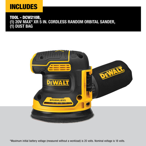 Dewalt Dcw210B 20V Max 5 In. Random Orbit Sander - Ace Tool Group - DeWalt