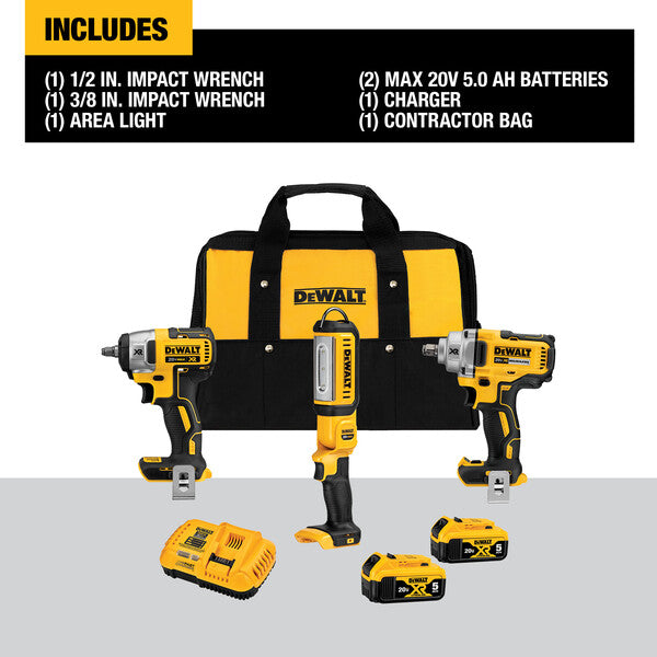 Dewalt Dck302P2 20V Max Xr 3-Kit Automotive - Ace Tool Group - DeWalt