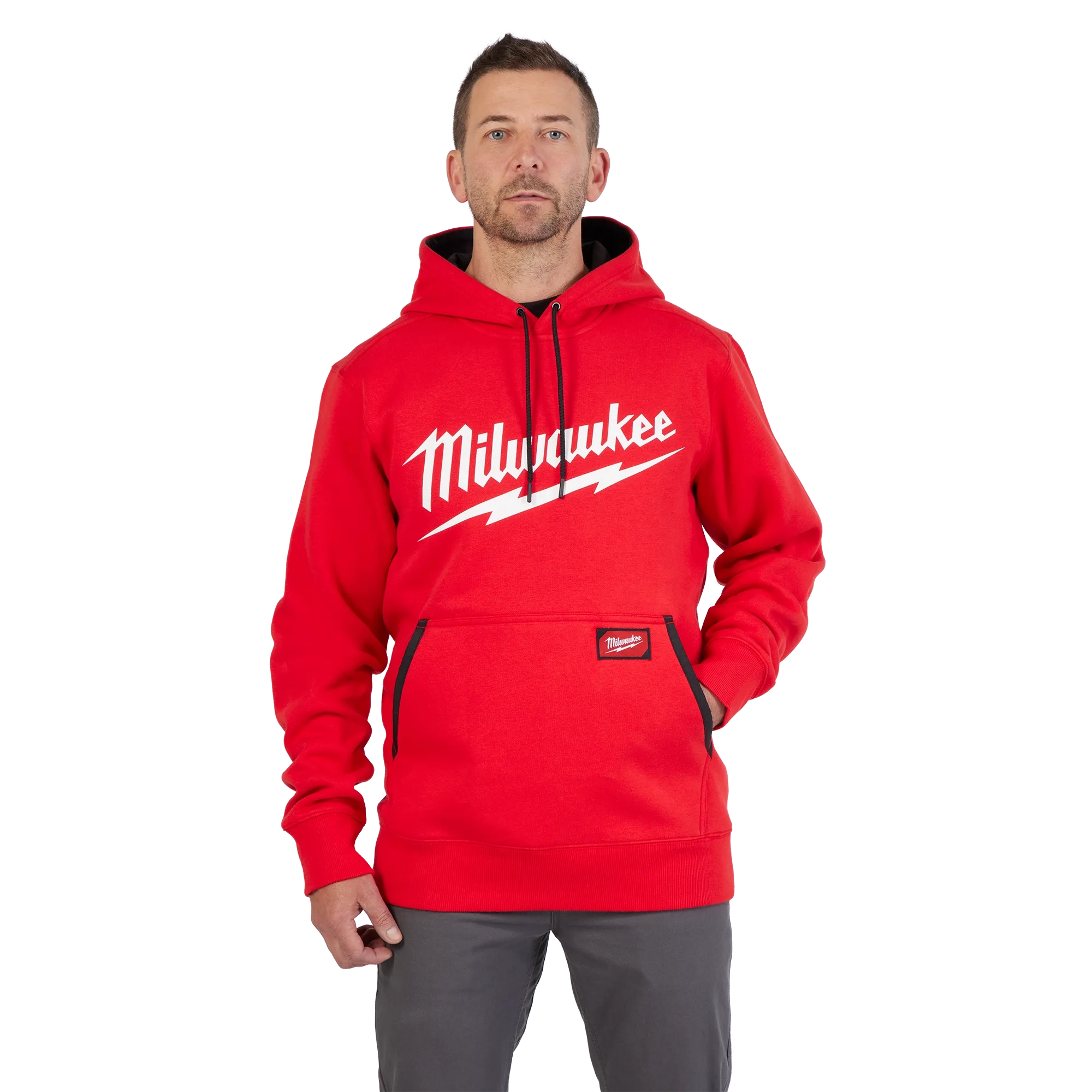 Milwaukee 352R-2X Midweight Pullover Hoodie - Logo Red 2X - Ace Tool Group - Milwaukee