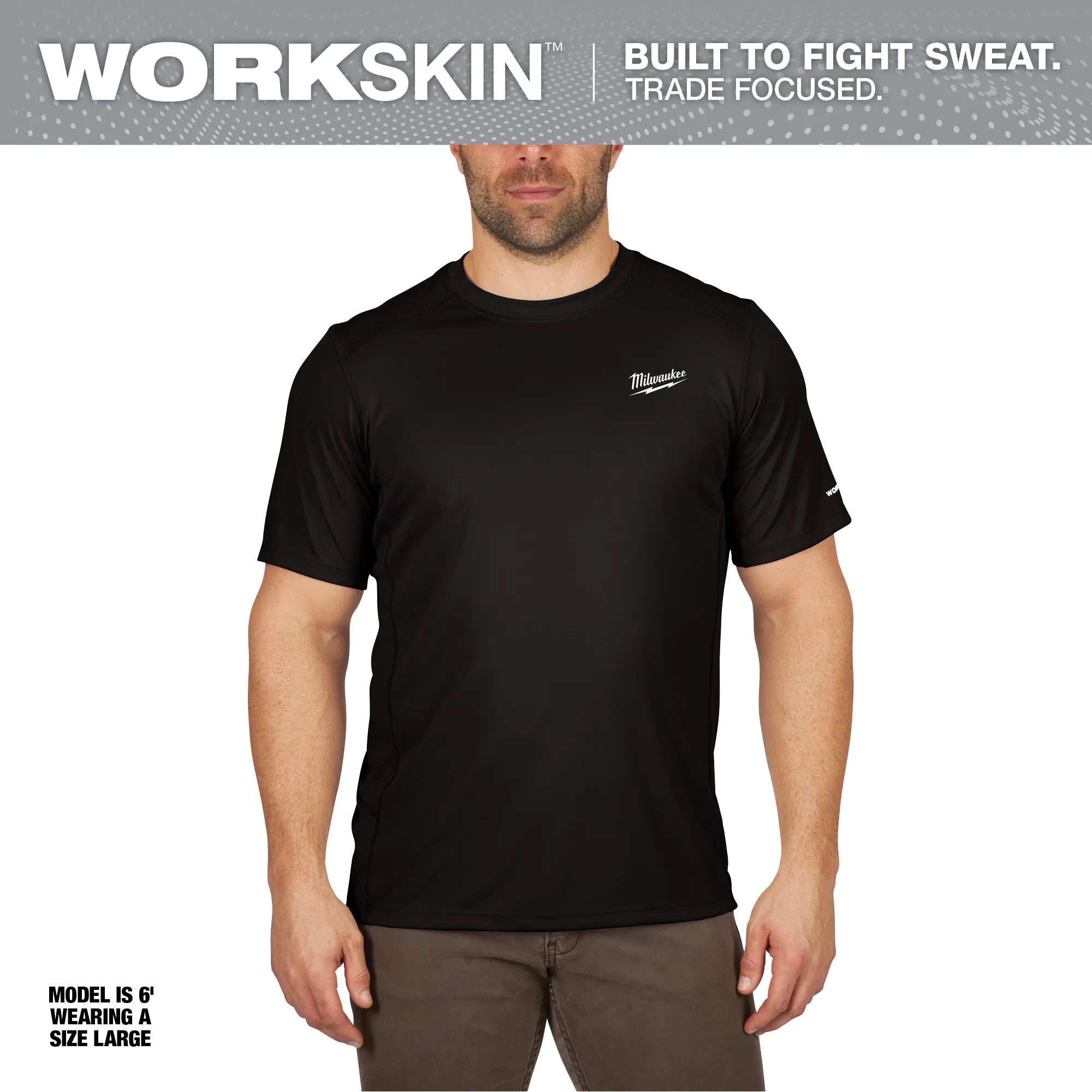 Milwaukee 414B-2X WORKSKIN LIGHT SS SHIRT - BLACK 2X - Ace Tool Group - Milwaukee