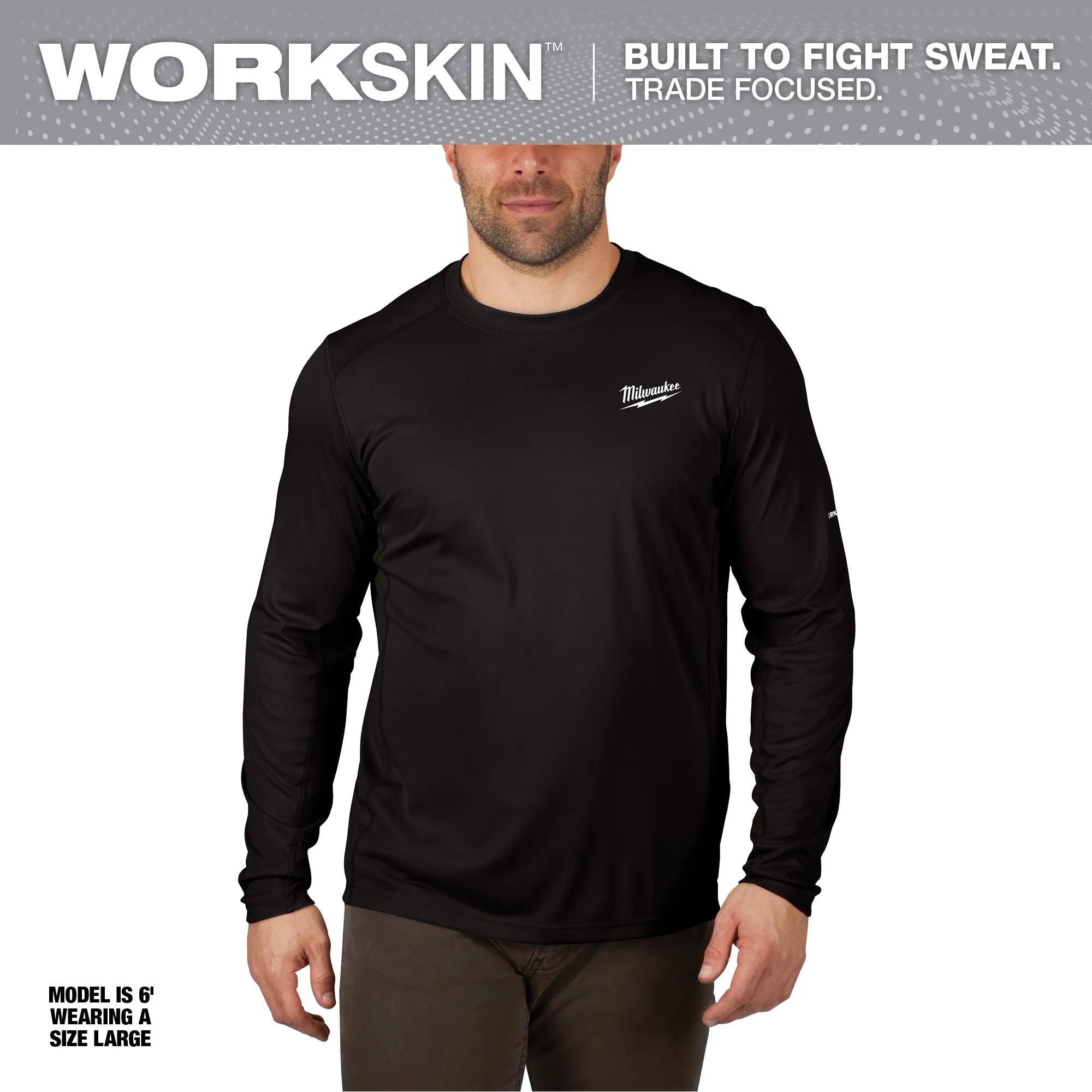 Milwaukee 415B-2X WORKSKIN LIGHT LS SHIRT - BLACK 2X - Ace Tool Group - Milwaukee