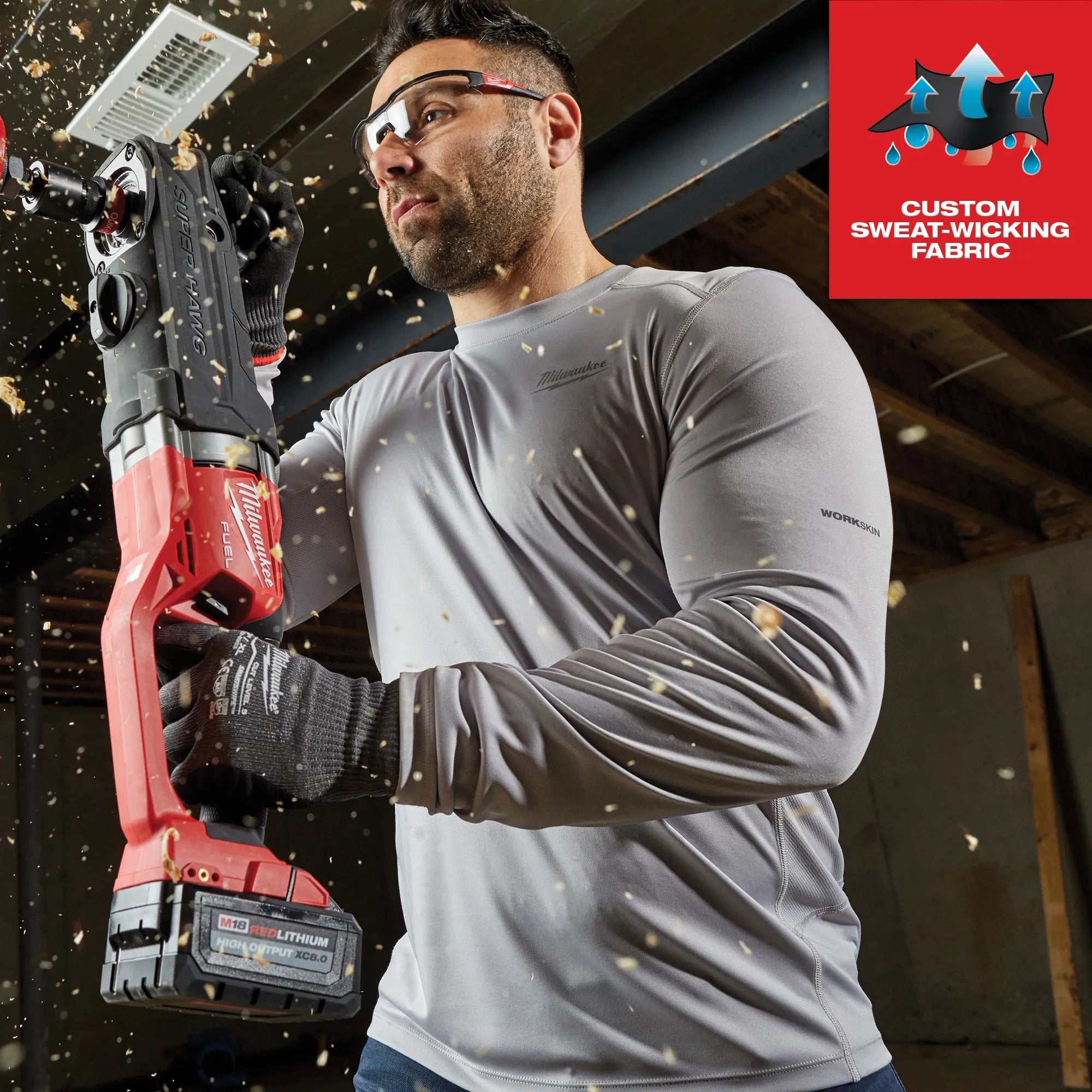 Milwaukee 415B-2X WORKSKIN LIGHT LS SHIRT - BLACK 2X - Ace Tool Group - Milwaukee