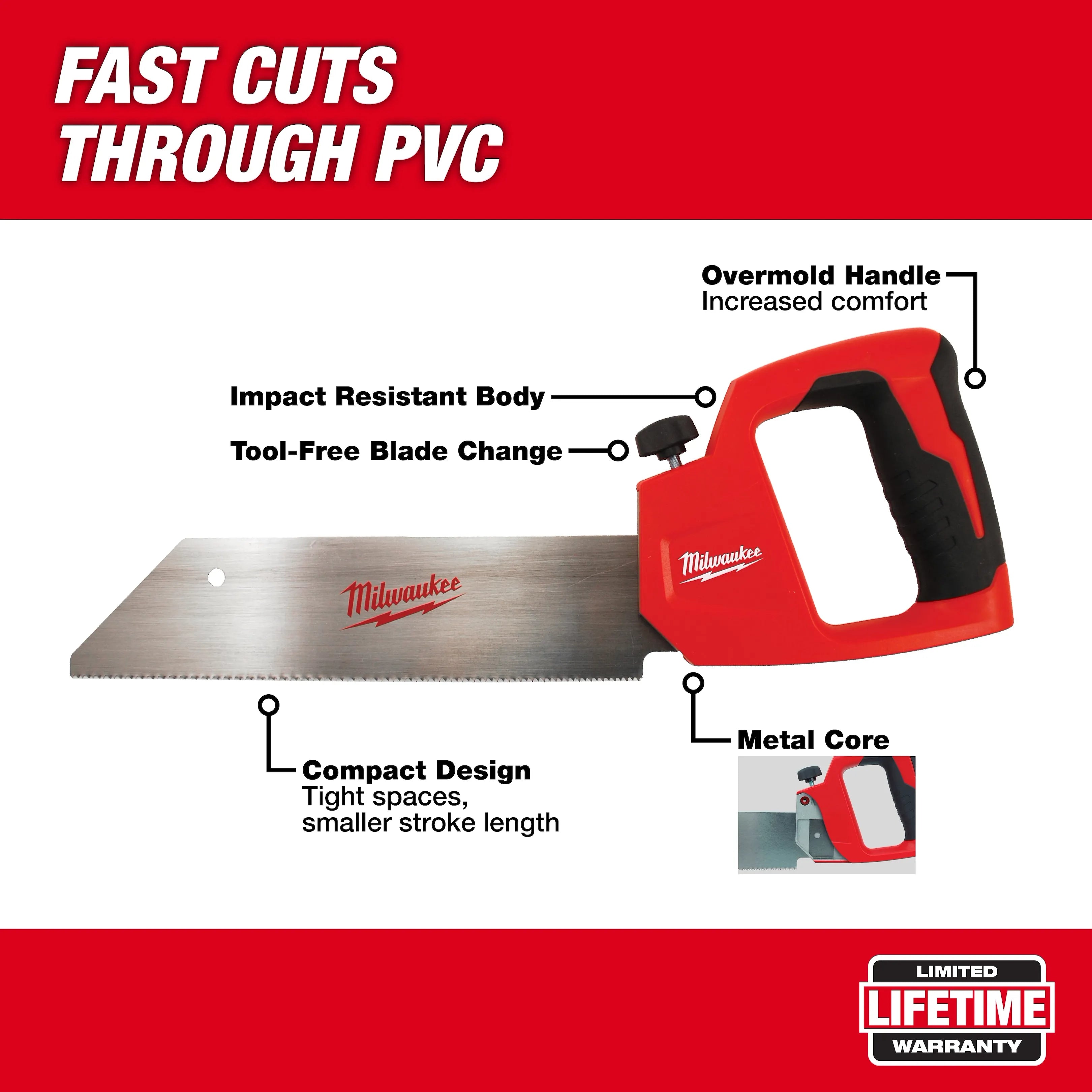 Milwaukee 48-22-0212 12" PVC SAW - Ace Tool Group - Milwaukee