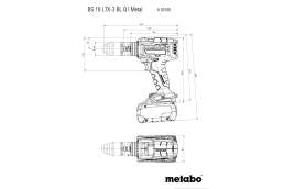 Metabo 603180840 BS 18 LTX-3 BL Q I Metal 18V Brushless 3-Speed Drill/Driver - 0-550/2000/4000 RPM - 1151 in-lbs max -Auto-Tensioning Quick-Change Metal Chuck - Bare Tool w/ metaBOX 145 L - Ace Tool Group - Metabo