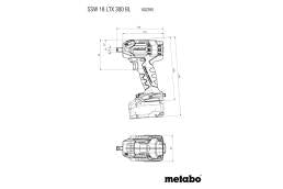 Metabo 602395890 SSW 18 LTX 300 BL 18V 1/2" Sq. Brushless Impact Wrench - 220 ft-lbs - Bare Tool - Ace Tool Group - Metabo
