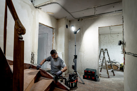 Metabo 601507850 BSA 18 LED 5000 DUO-S 18V Twin LED Tower Site - Light 5,000 Lumens - Bare Tool - Ace Tool Group - Metabo