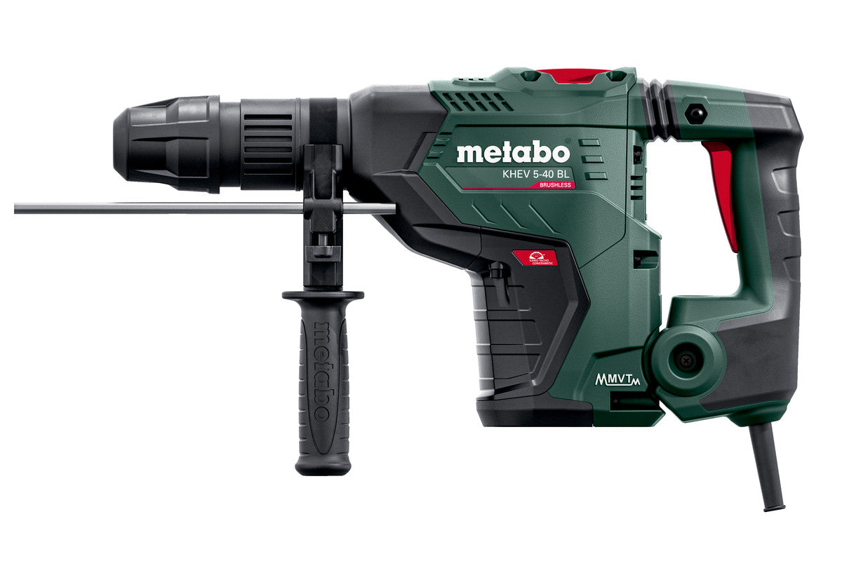 Metabo 600765620 KHEV 5-40 BL 1-9/16" SDS-MAX Brushless Rotary Hammer - 11.3 AMP - 2900 BPM 8.7 J / 6.4 ft lbs - 350/500 RPM - Variable Speed - Electronics - Reduced Vibration - Plastic Carry Case - Ace Tool Group - Metabo