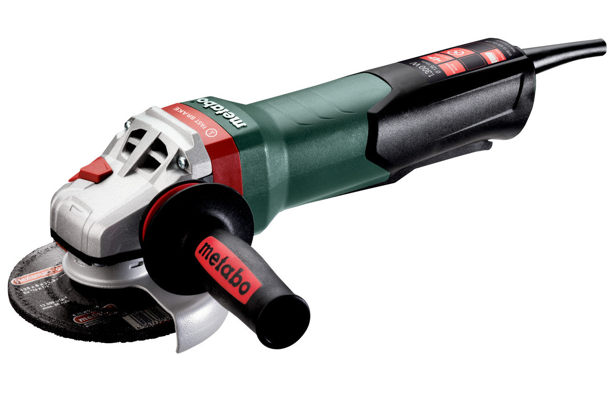 Metabo 600437420 WPB 13-125 Quick DS 4.5" / 5" Angle Grinder - 11,000 RPM - 12.0 Amps - w/ Non-Locking Paddle, Brake, Drop Secure - Ace Tool Group - Metabo