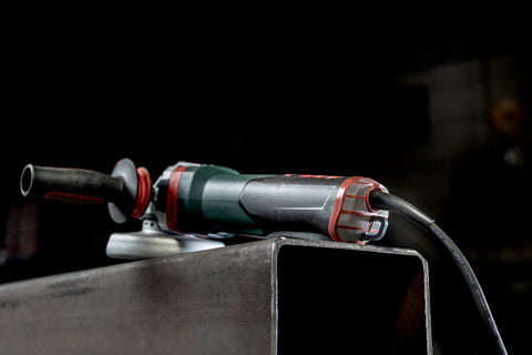 Metabo 613114420 WEPBA 19-125 Q DS M-Brush 4.5" / 5" M-Brush Angle Grinder - 11,000 RPM - 14.5 AMP w/Brake, Non-Lock Paddle, Auto-balancer, Electronics, Drop Secure - Ace Tool Group - Metabo