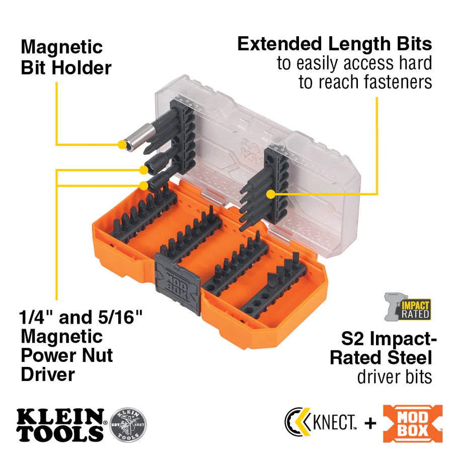 Klein 33800 Impact Driver Bit Set, 35-Piece - Ace Tool Group - Klein