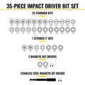 Klein 33800 Impact Driver Bit Set, 35-Piece - Ace Tool Group - Klein