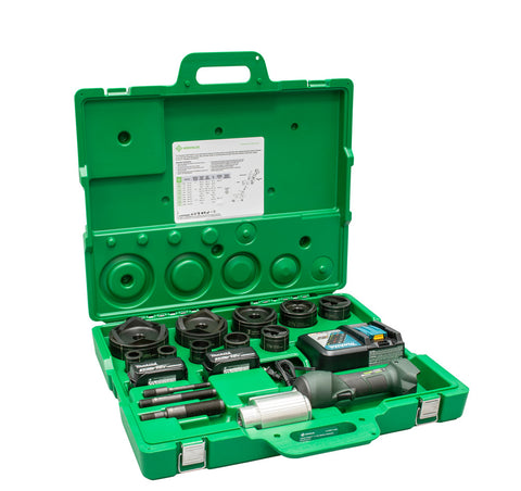Greenlee Intelli-PUNCH Battery-Hydraulic Knockout Kit with Slug-Buster® 1/2" - 4" - Ace Tool Group - Greenlee